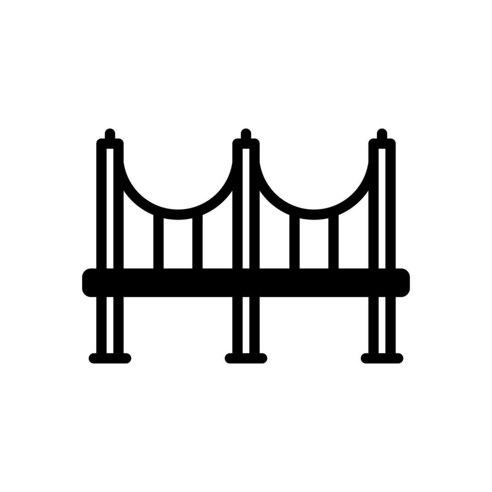 puente icono símbolo vector modelo