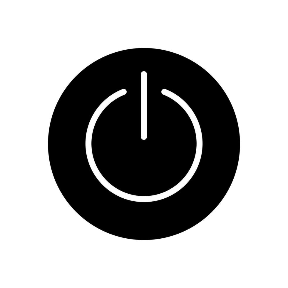 poder botón icono símbolo vector modelo