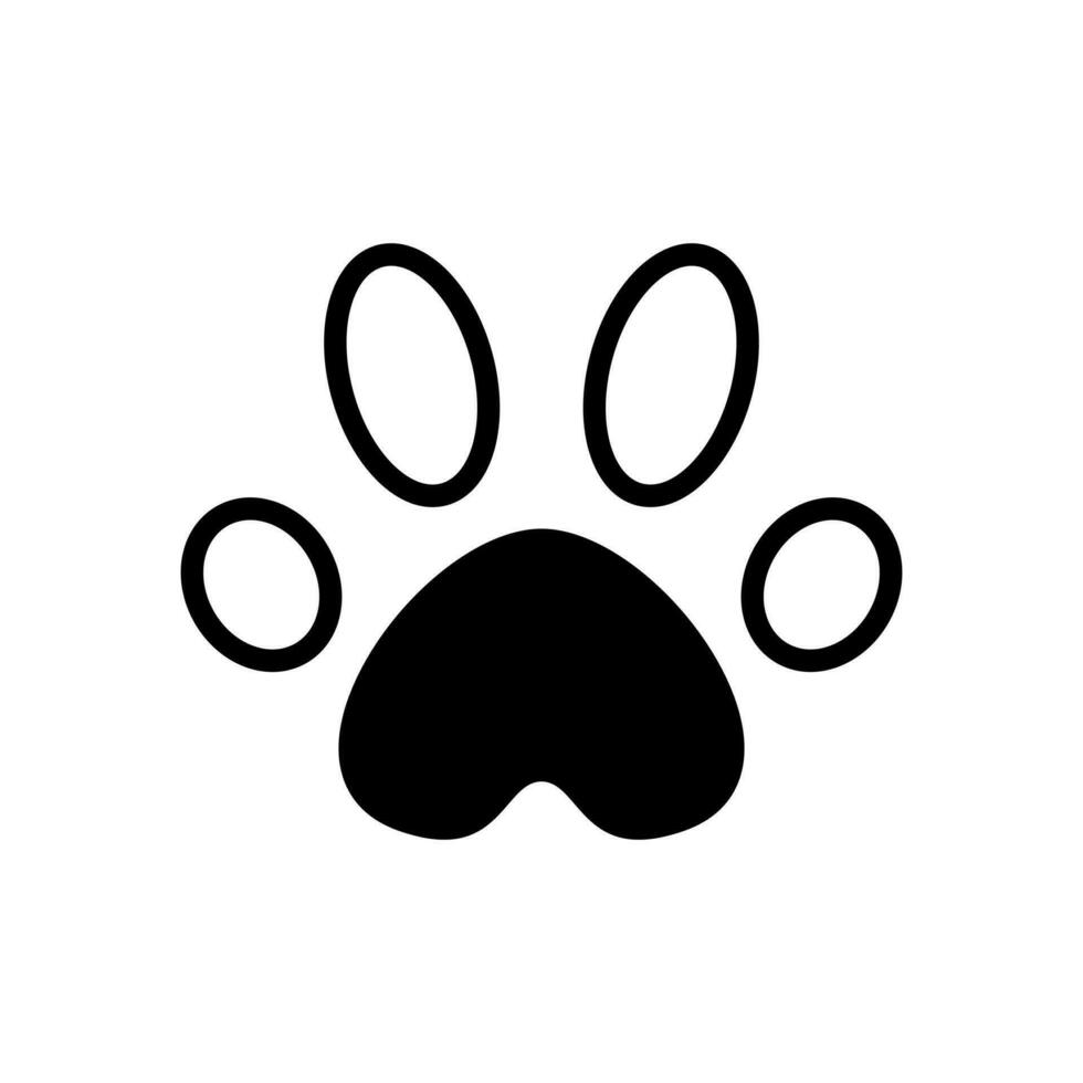paw print icon symbol vector template