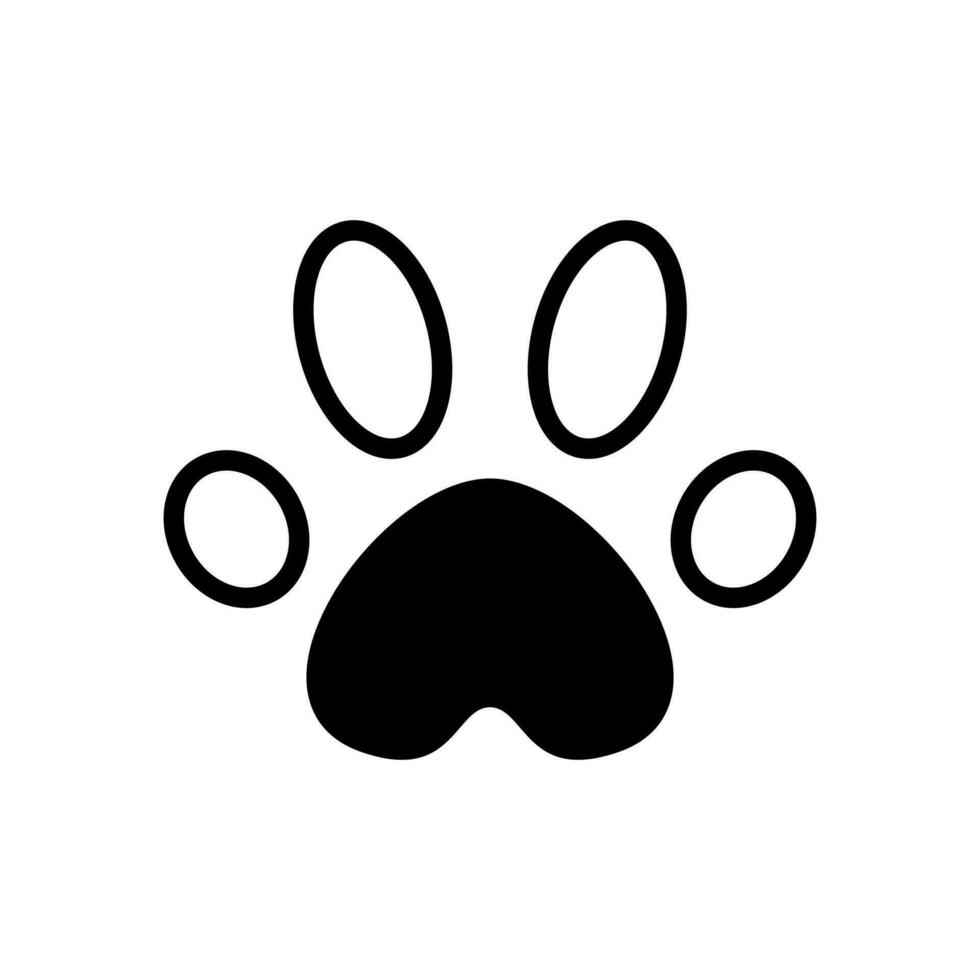 paw print icon symbol vector template