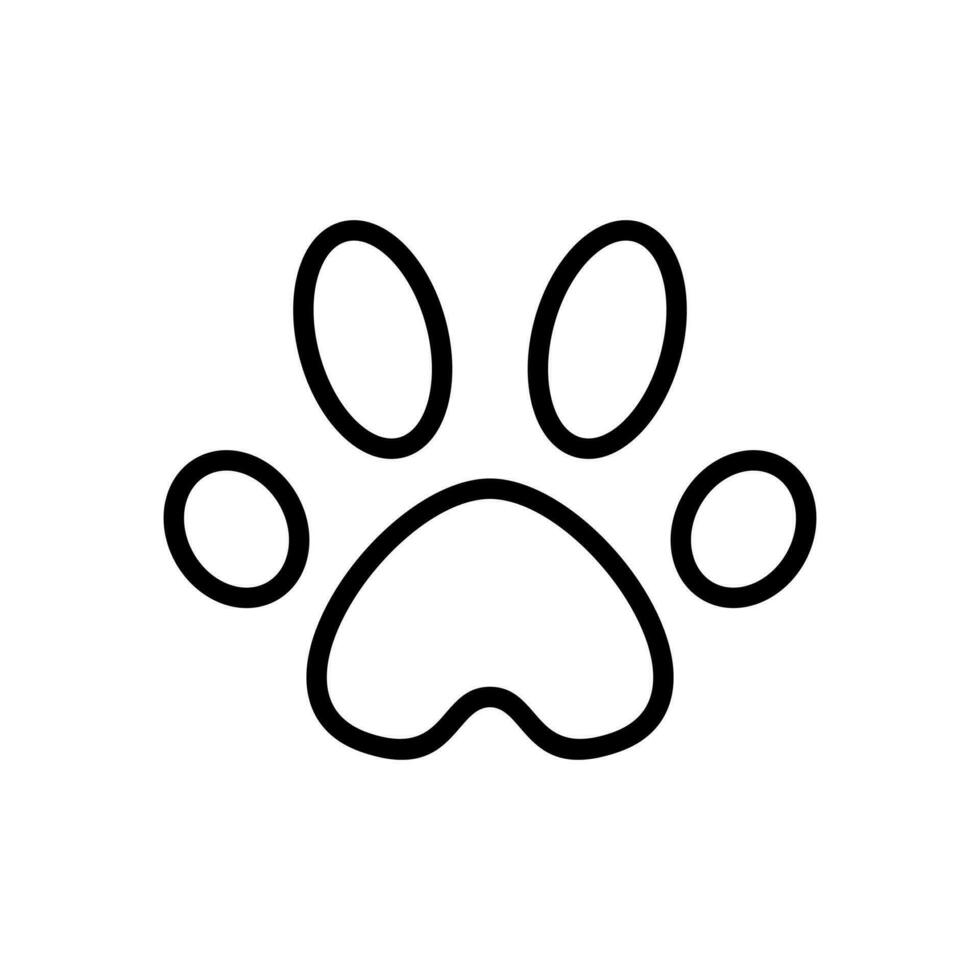 paw print icon symbol vector template