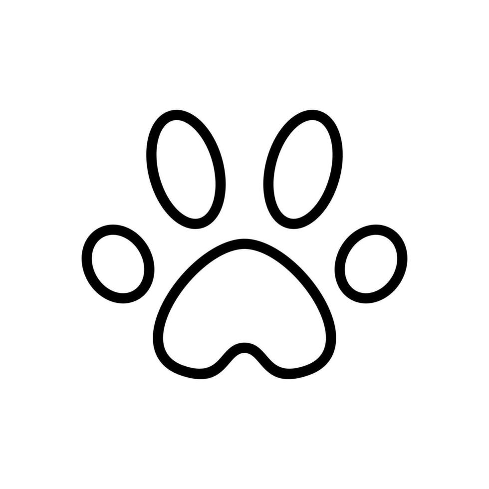 paw print icon symbol vector template