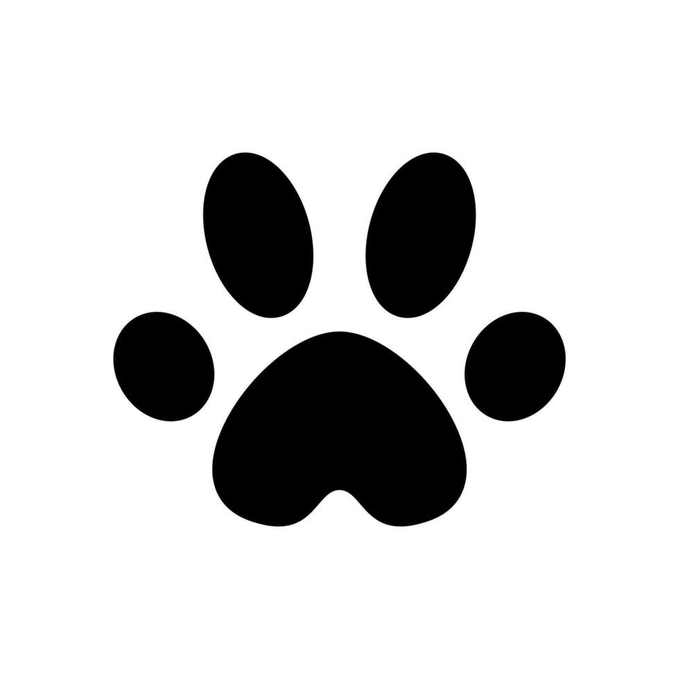 paw print icon symbol vector template