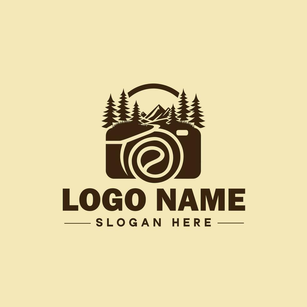 photography logo icon studio photographer photo Company brand logotype modern logo template editable vector