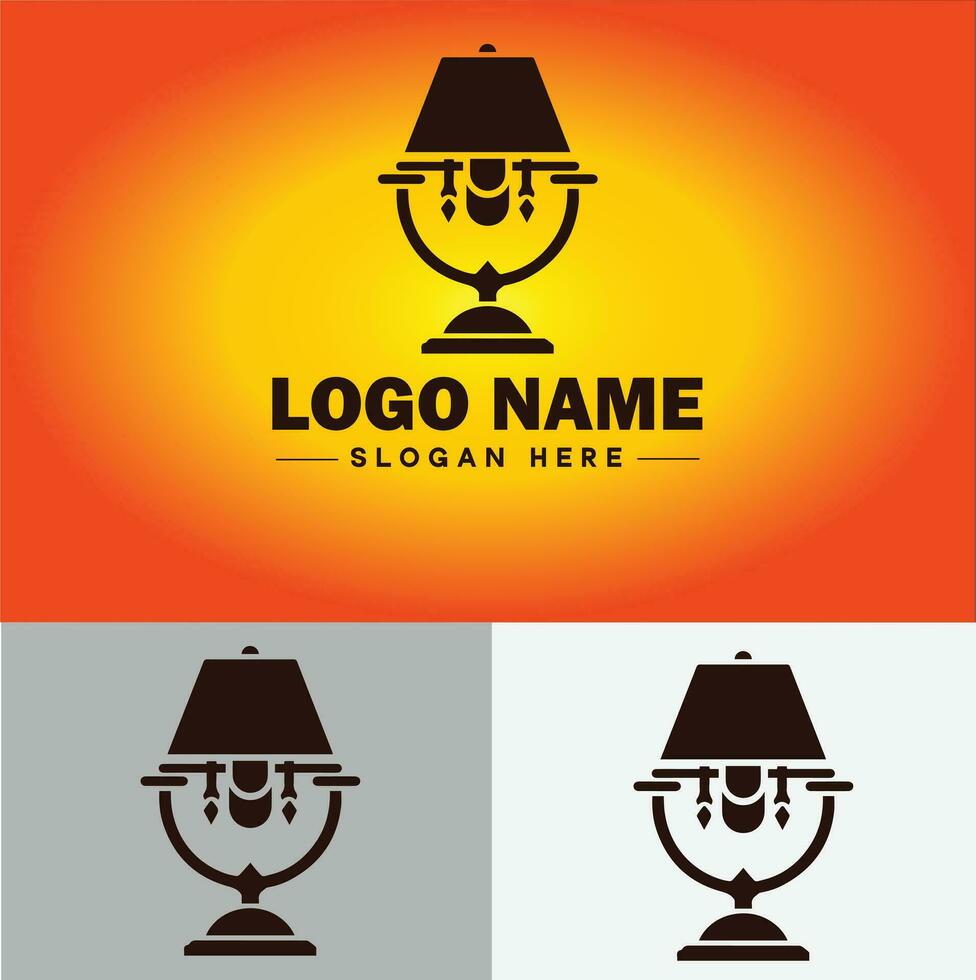 Lamp Logo bulb Light icon Company brand business logo template editable vector