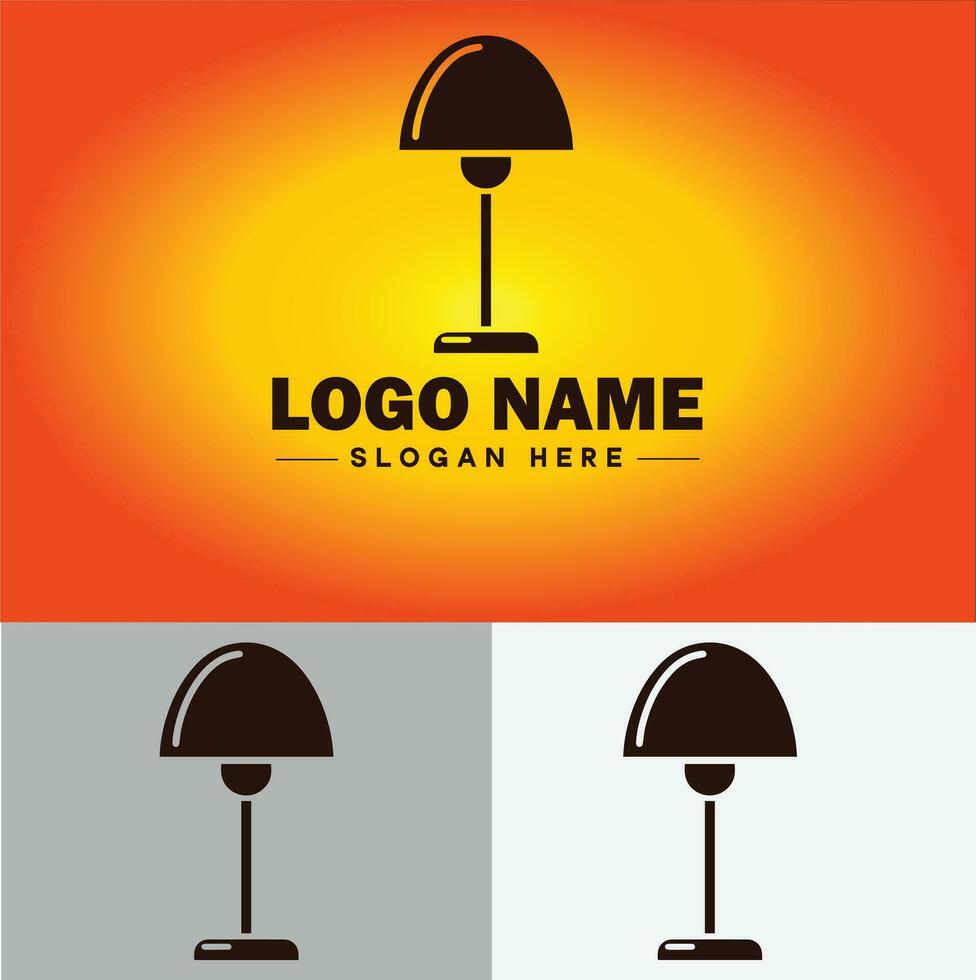 lámpara logo bulbo ligero icono empresa marca negocio logo modelo editable vector