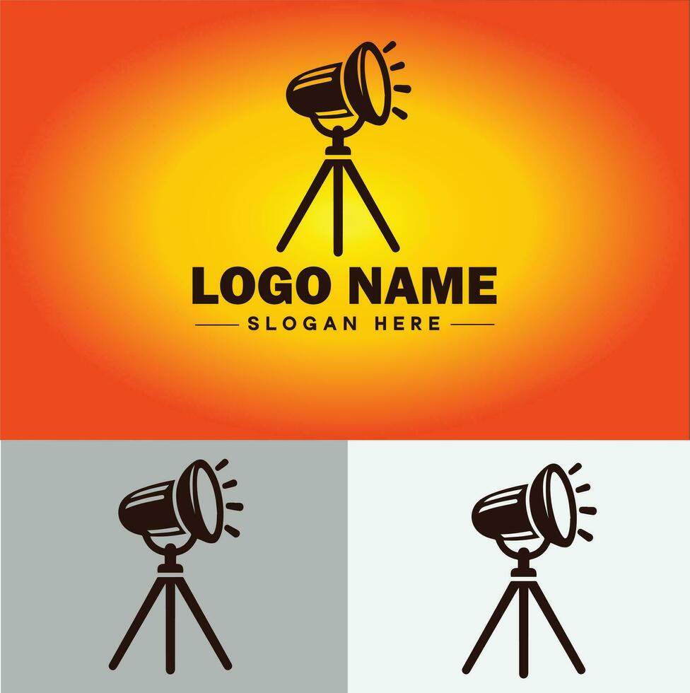 lámpara logo bulbo ligero icono empresa marca negocio logo modelo editable vector