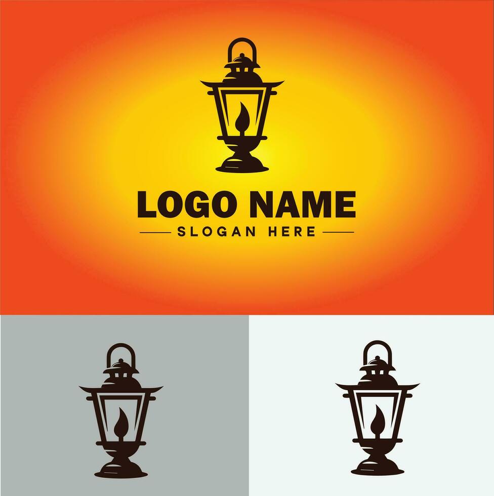 Lamp Logo bulb Light icon Company brand business logo template editable vector