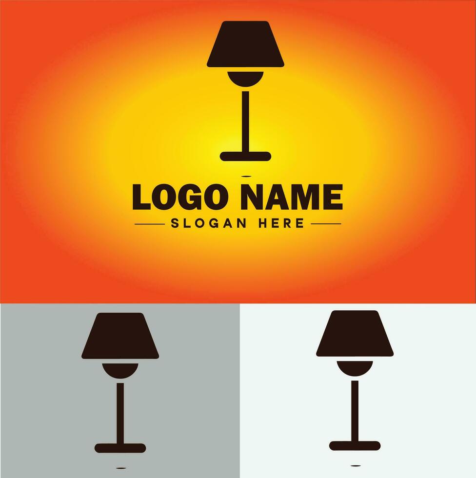 lámpara logo bulbo ligero icono empresa marca negocio logo modelo editable vector