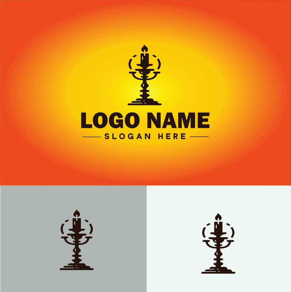 lámpara logo bulbo ligero icono empresa marca negocio logo modelo editable vector