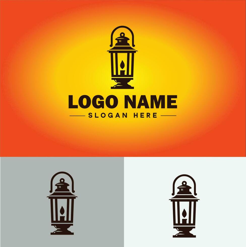Lamp Logo bulb Light icon Company brand business logo template editable vector