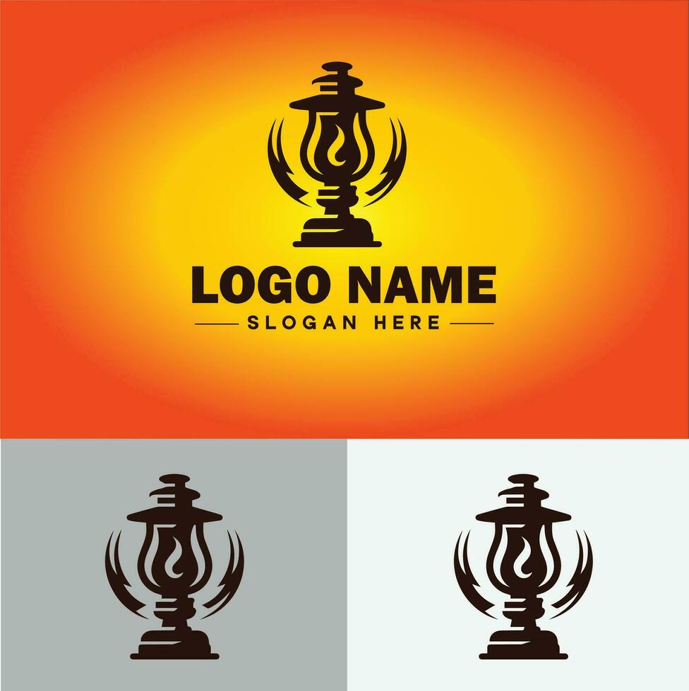 Lamp Logo bulb Light icon Company brand business logo template editable vector