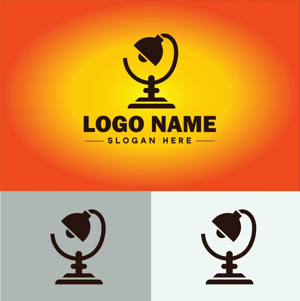 lámpara logo bulbo ligero icono empresa marca negocio logo modelo editable vector