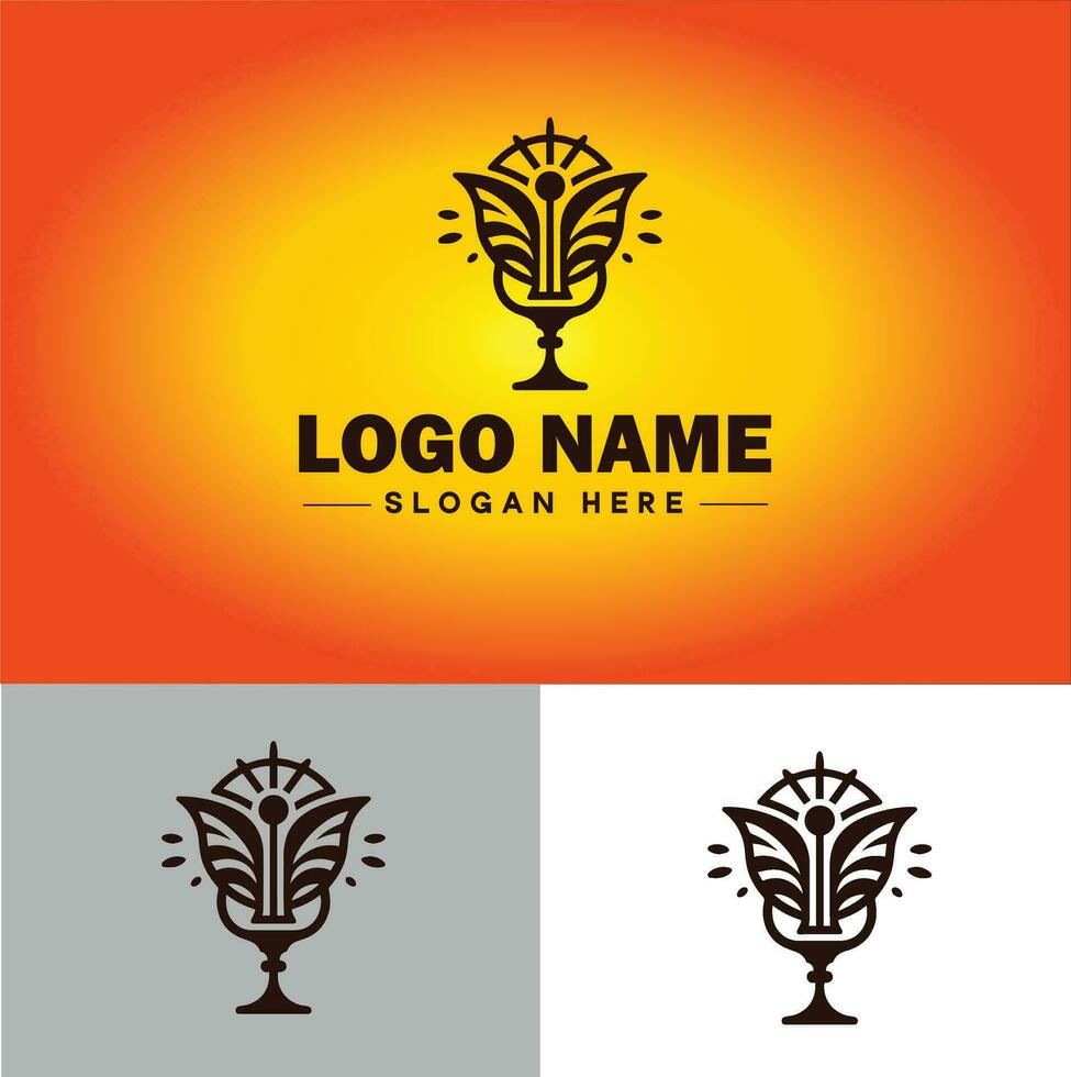 lámpara logo bulbo ligero icono empresa marca negocio logo modelo editable vector