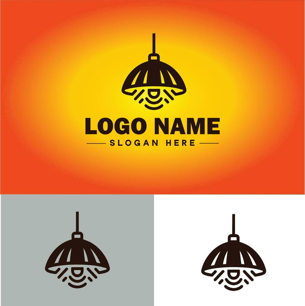 Lamp Logo bulb Light icon Company brand business logo template editable vector