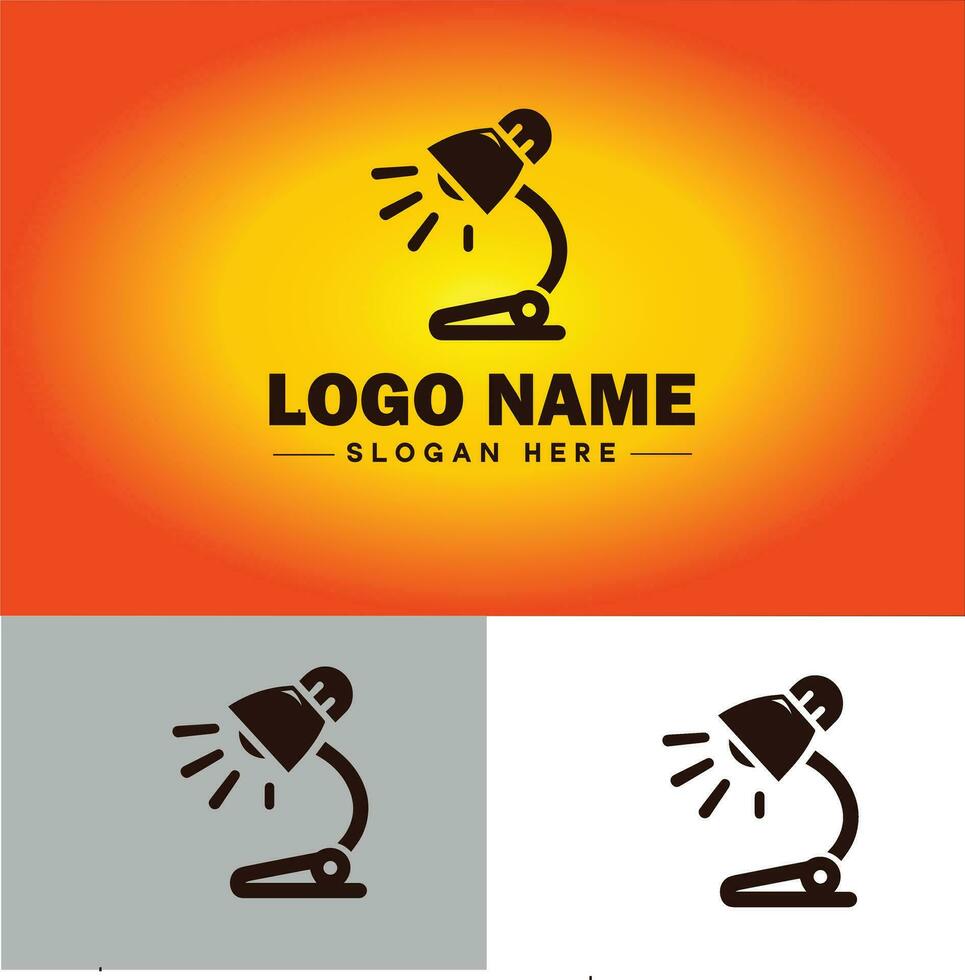 lámpara logo bulbo ligero icono empresa marca negocio logo modelo editable vector