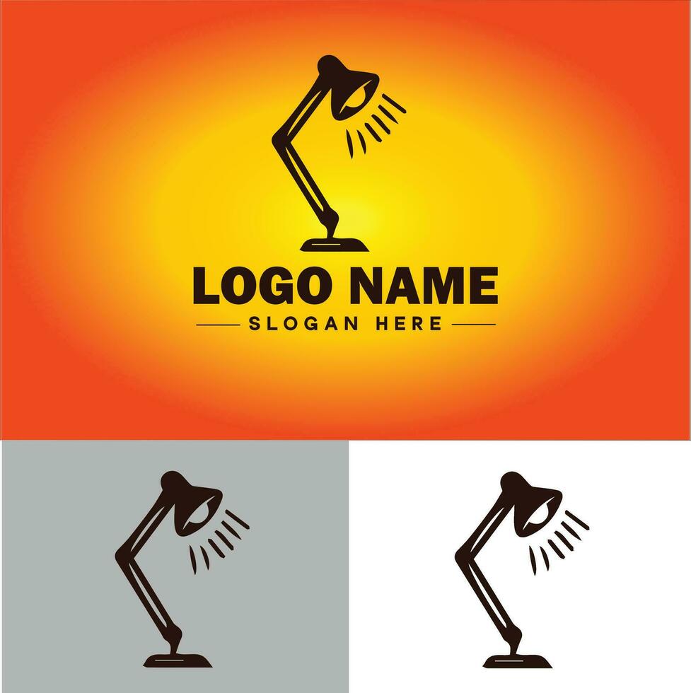 lámpara logo bulbo ligero icono empresa marca negocio logo modelo editable vector