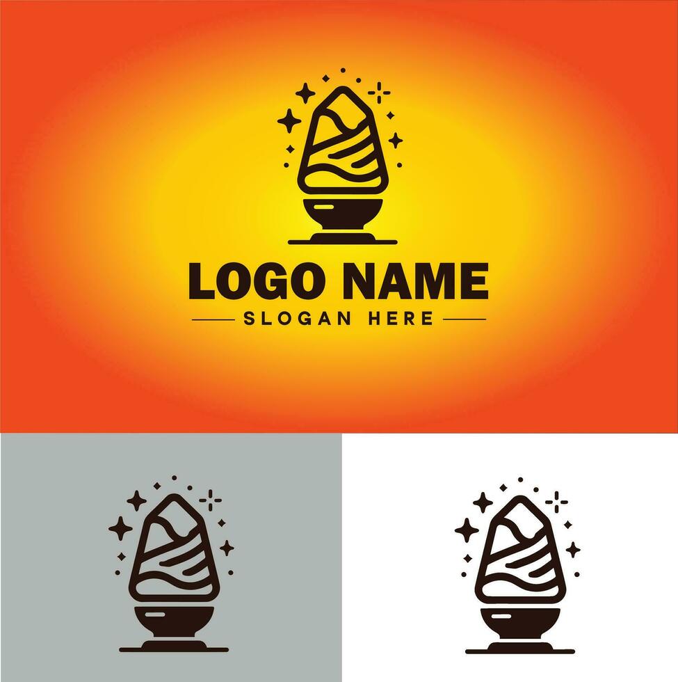 lámpara logo bulbo ligero icono empresa marca negocio logo modelo editable vector