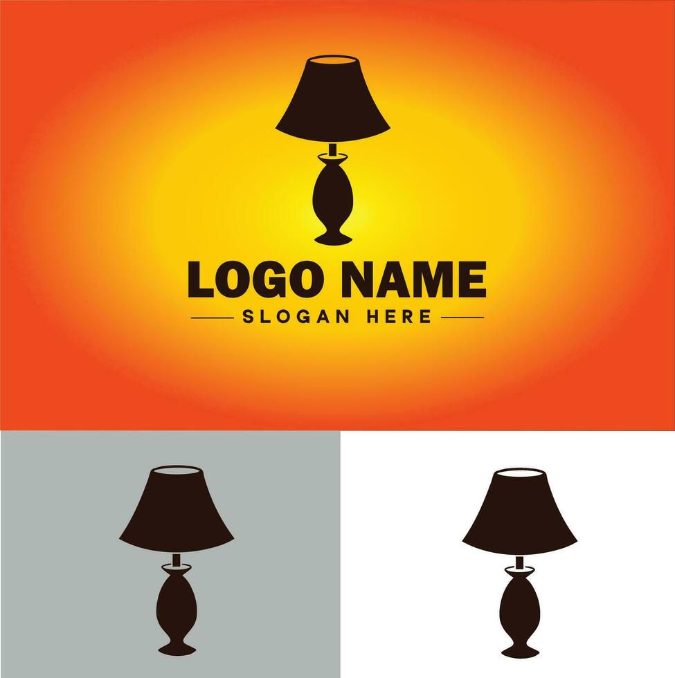 Lamp Logo bulb Light icon Company brand business logo template editable vector