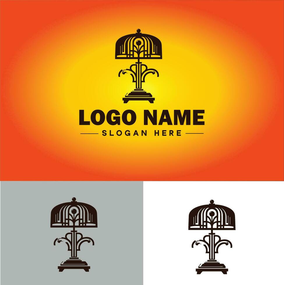 Lamp Logo bulb Light icon Company brand business logo template editable vector