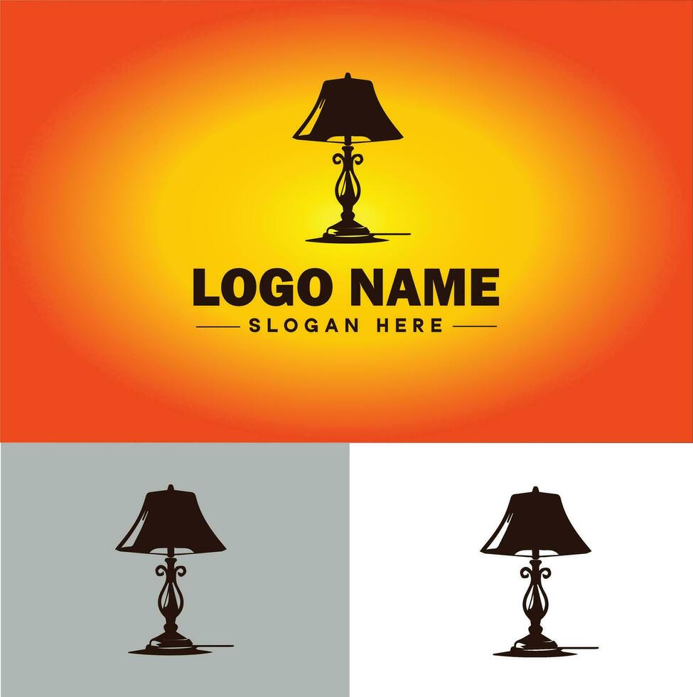 lámpara logo bulbo ligero icono empresa marca negocio logo modelo editable vector