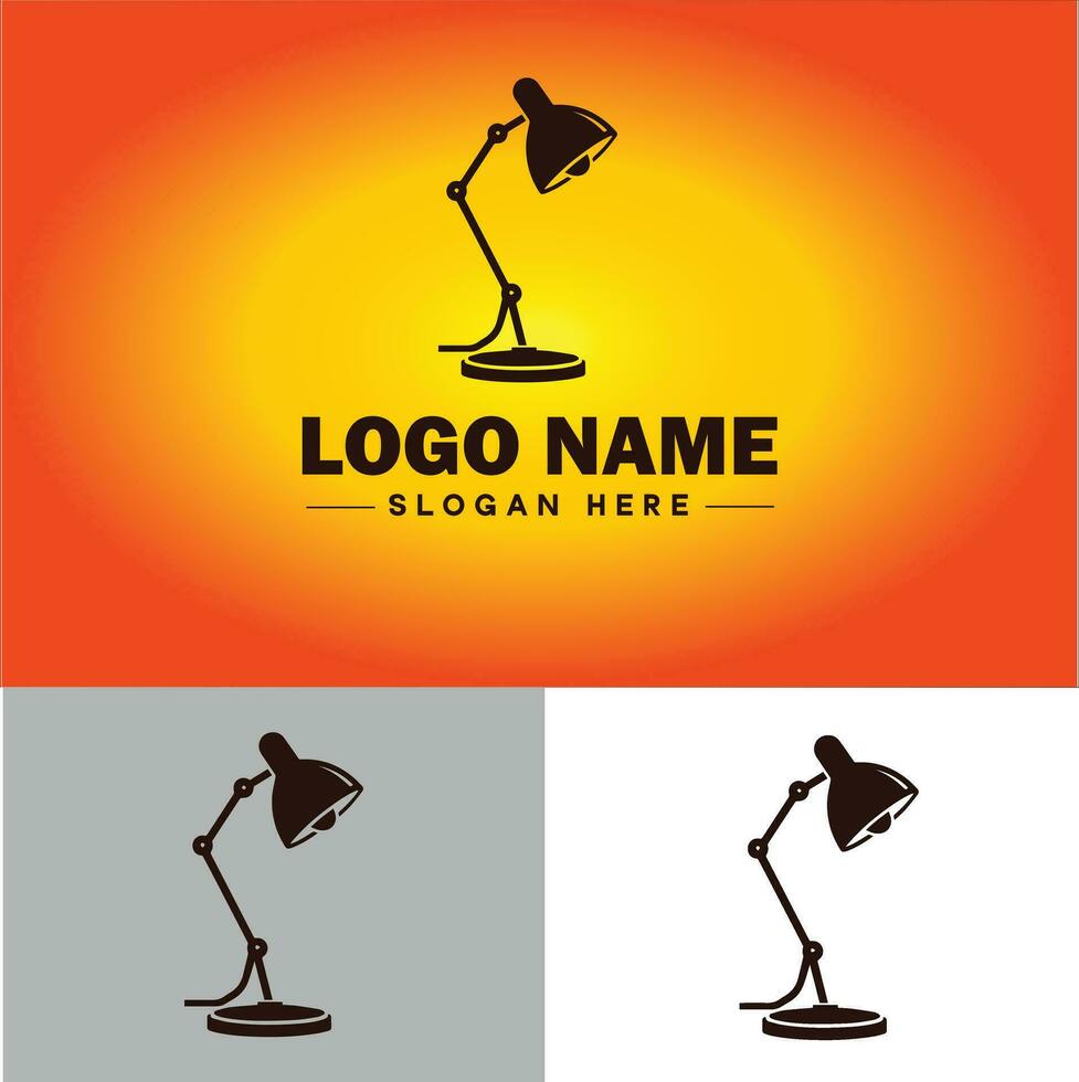lámpara logo bulbo ligero icono empresa marca negocio logo modelo editable vector