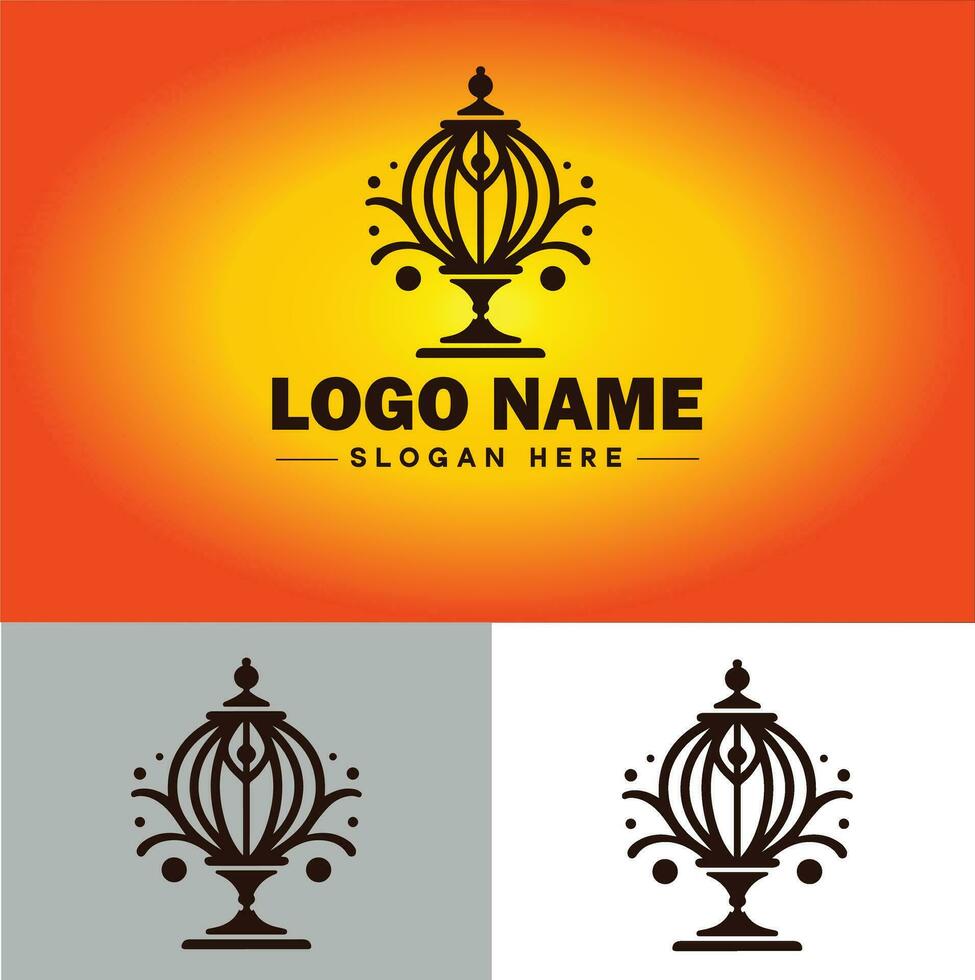 Lamp Logo bulb Light icon Company brand business logo template editable vector