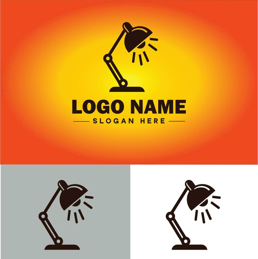 lámpara logo bulbo ligero icono empresa marca negocio logo modelo editable vector