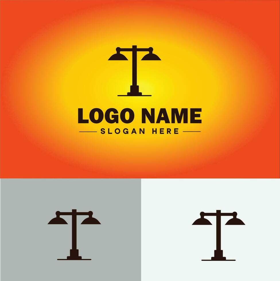 Lamp Logo bulb Light icon Company brand business logo template editable vector