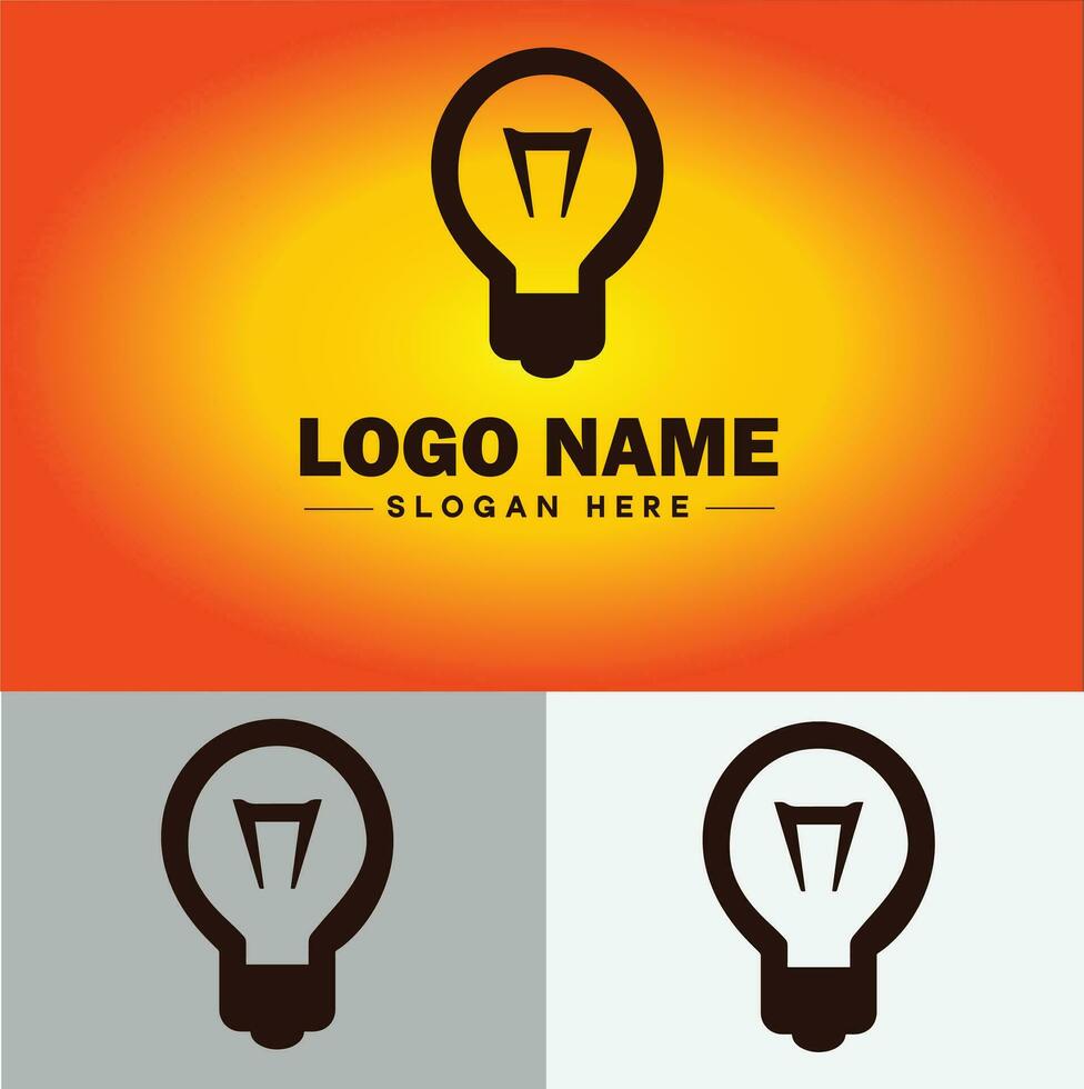 Lamp Logo bulb Light icon Company brand business logo template editable vector