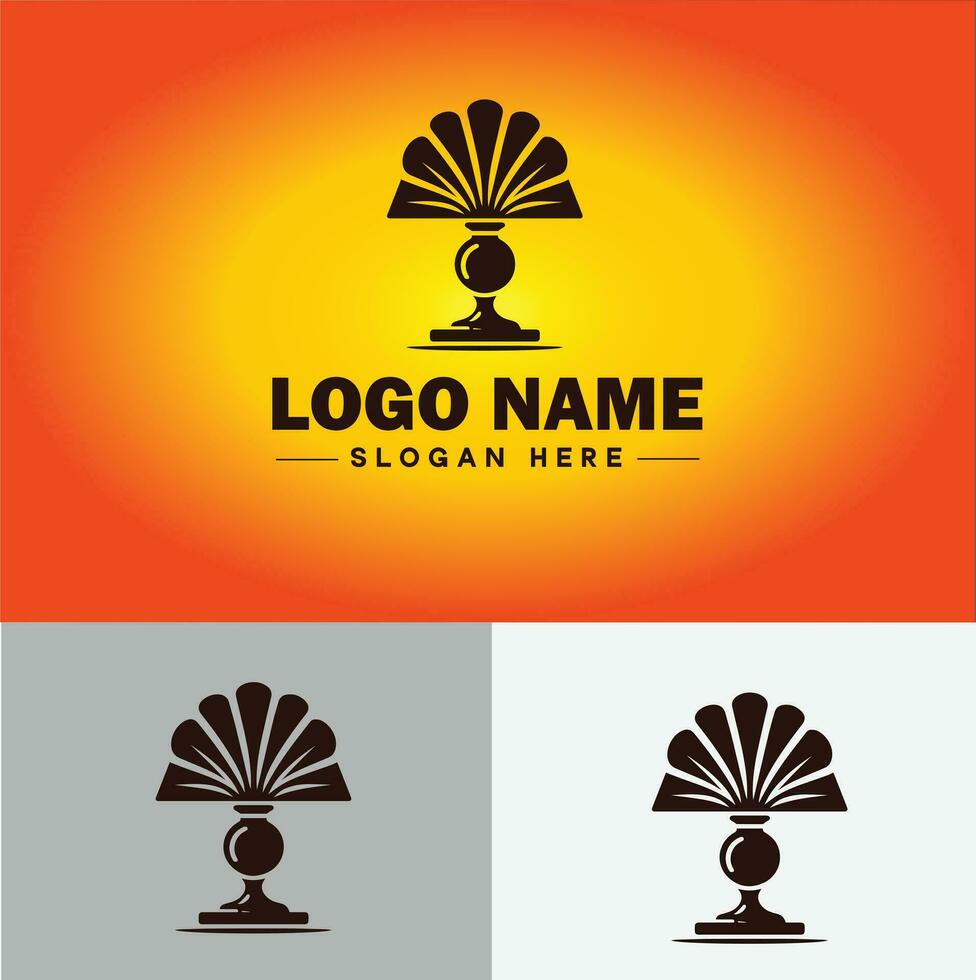 lámpara logo bulbo ligero icono empresa marca negocio logo modelo editable vector