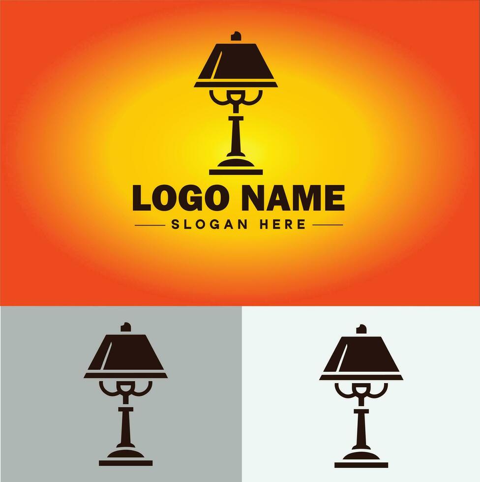 lámpara logo bulbo ligero icono empresa marca negocio logo modelo editable vector