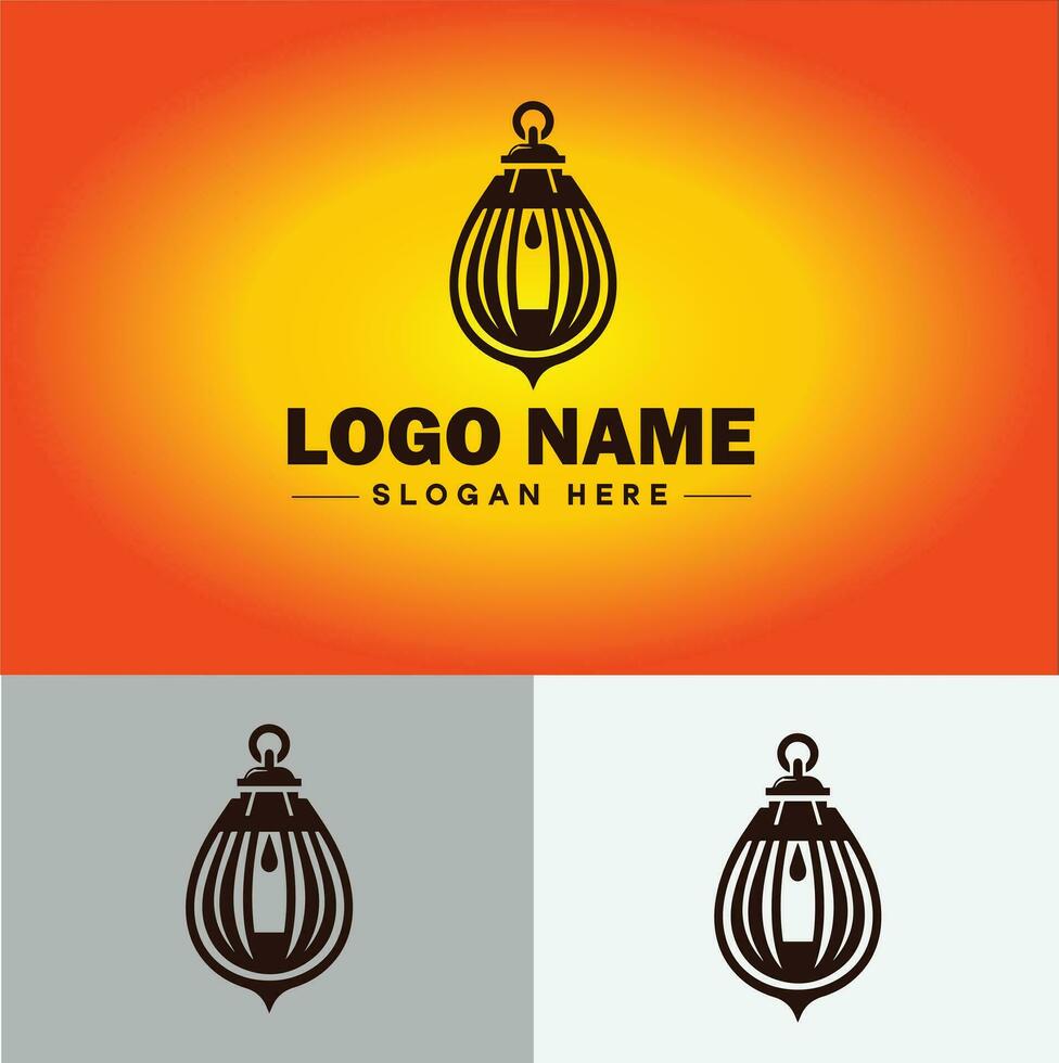 Lamp Logo bulb Light icon Company brand business logo template editable vector