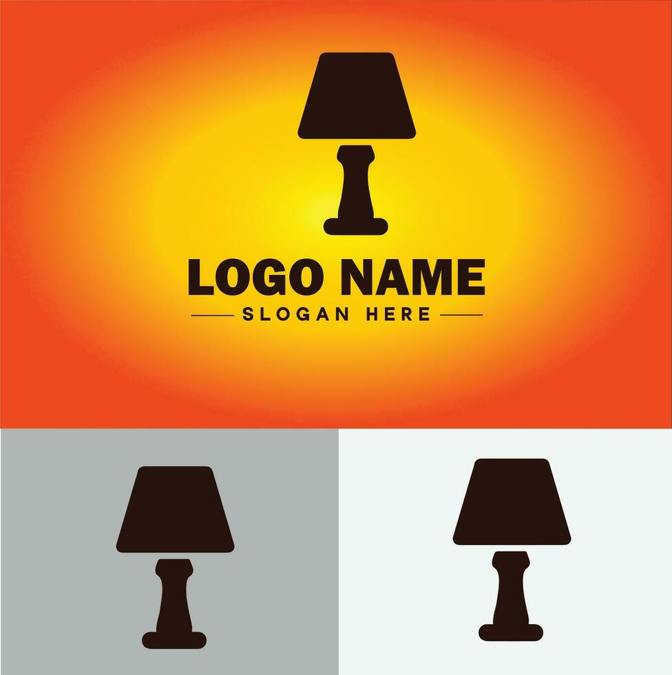 lámpara logo bulbo ligero icono empresa marca negocio logo modelo editable vector