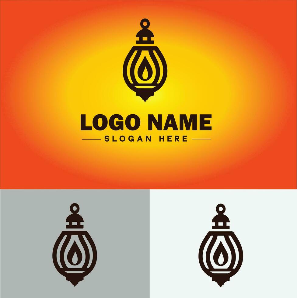 Lamp Logo bulb Light icon Company brand business logo template editable vector