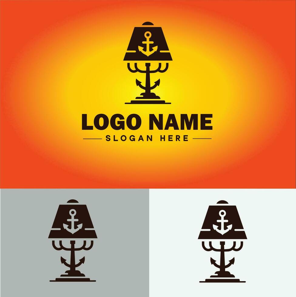 Lamp Logo bulb Light icon Company brand business logo template editable vector