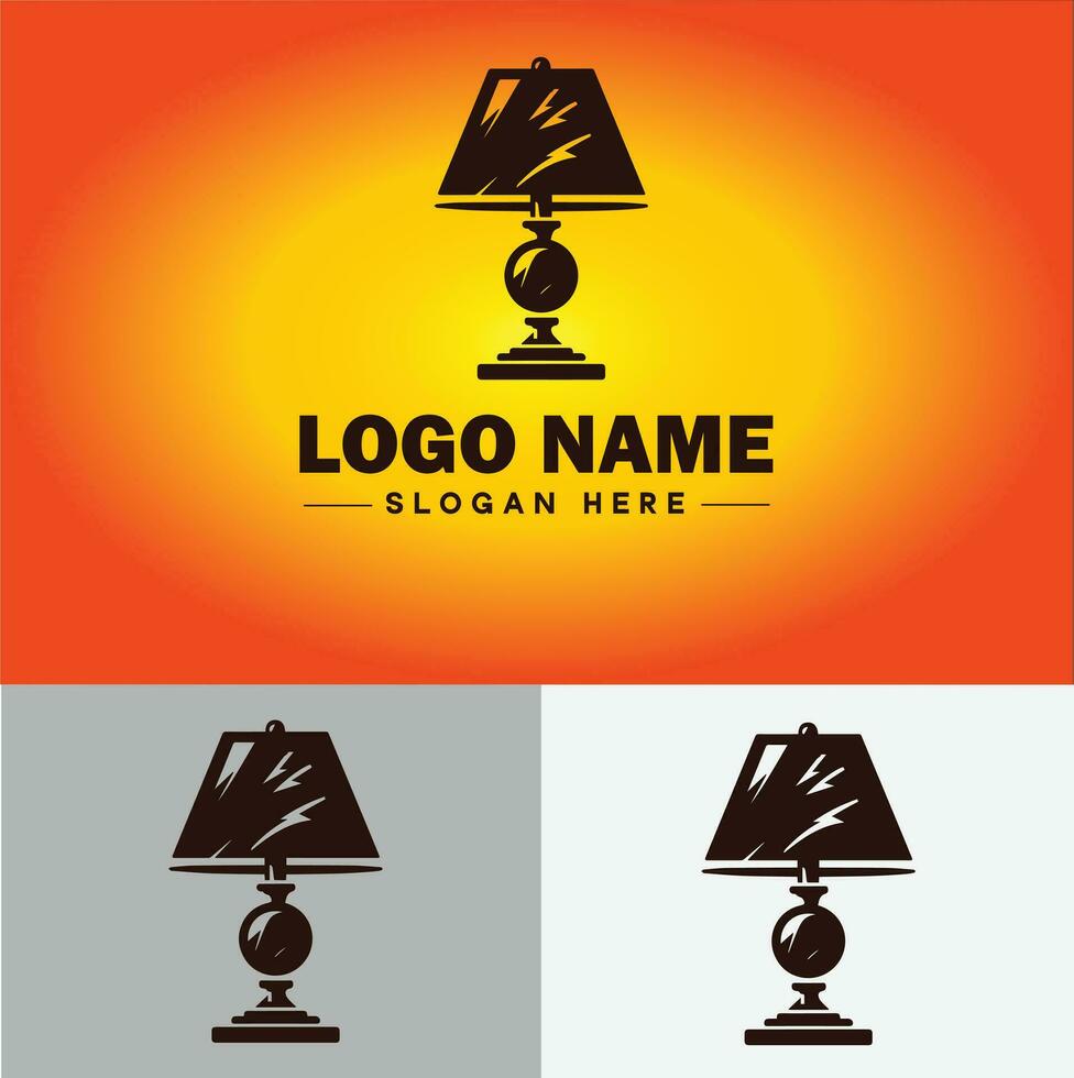 Lamp Logo bulb Light icon Company brand business logo template editable vector