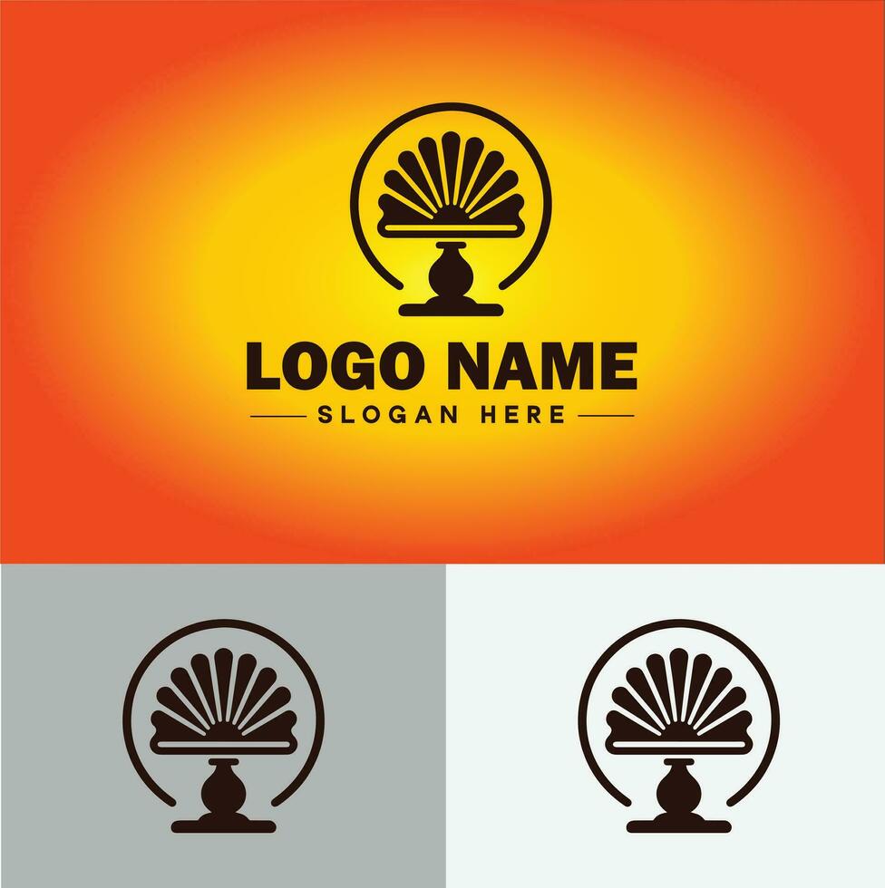 lámpara logo bulbo ligero icono empresa marca negocio logo modelo editable vector