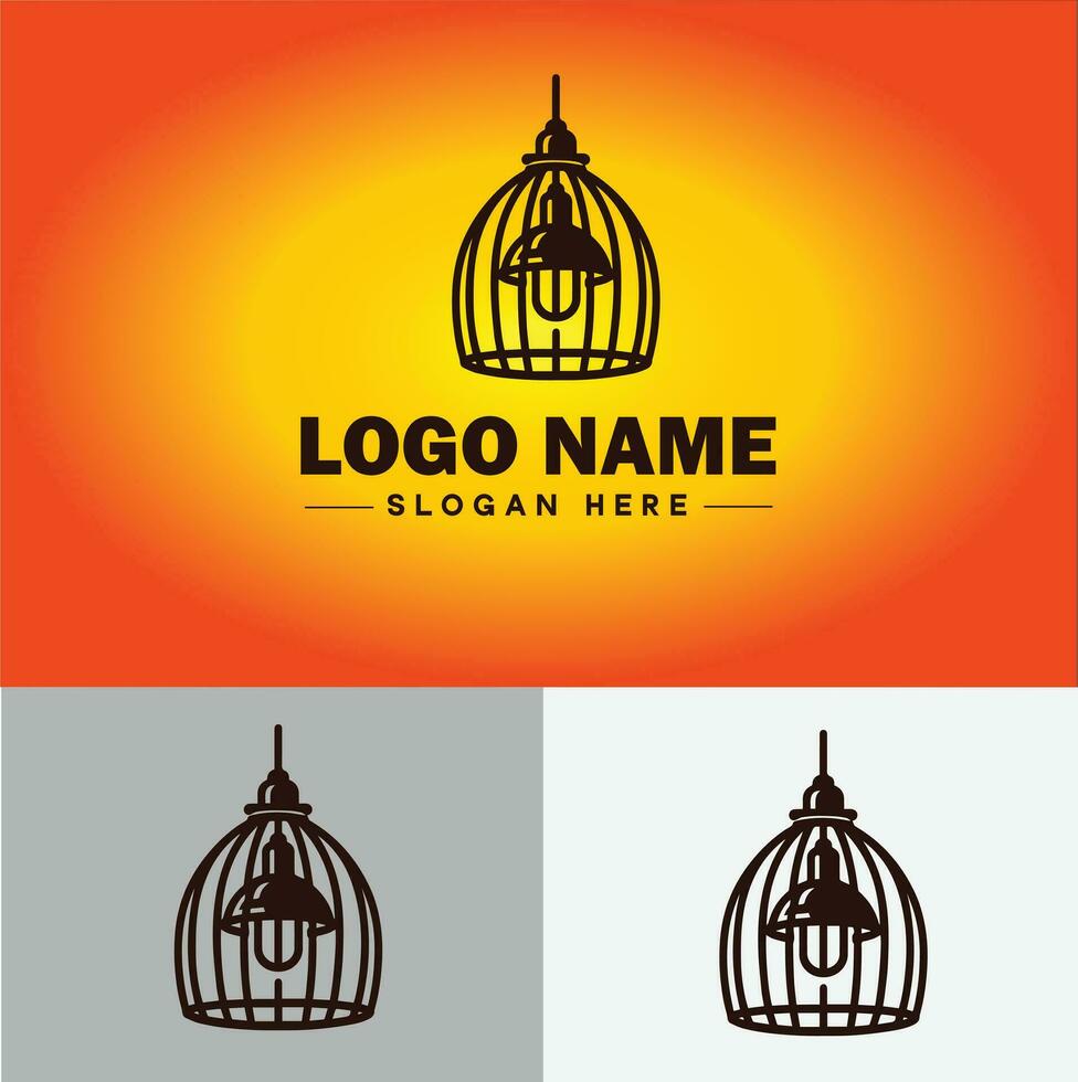 Lamp Logo bulb Light icon Company brand business logo template editable vector
