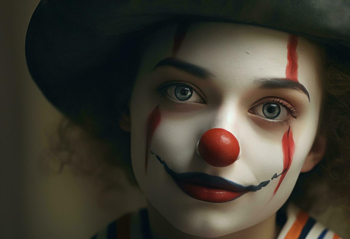 AI generated clown face for beauty photo