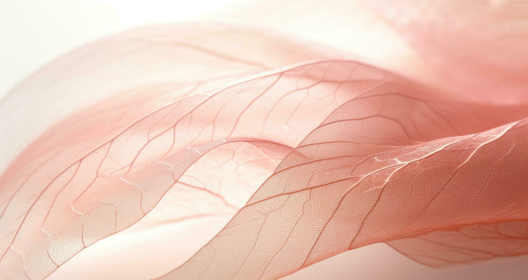 AI generated close up of a pink leaf photo