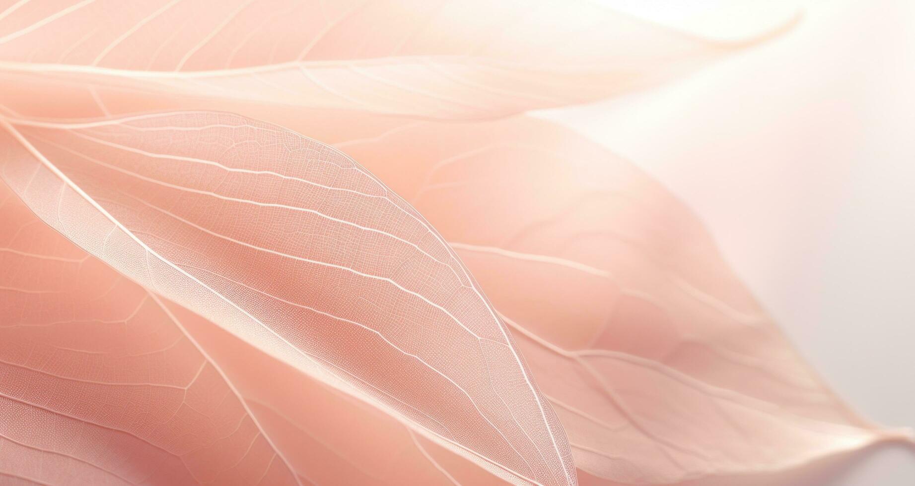 AI generated close up of a pink leaf photo