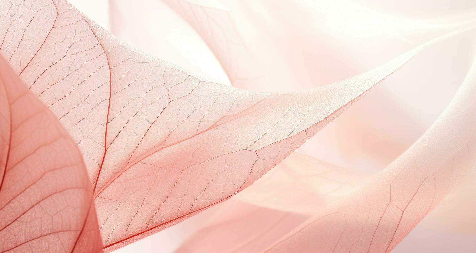 AI generated close up of a pink leaf photo