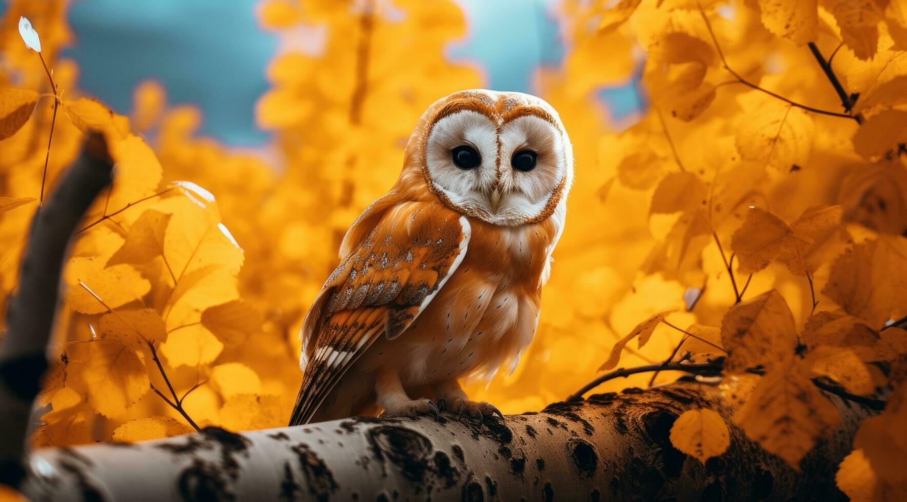 AI generated birch owl wildlife wallpapers tumblr photo