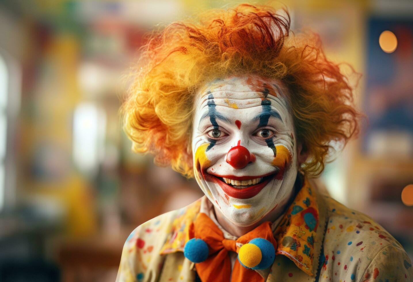 AI generated an image of a happy clown photo