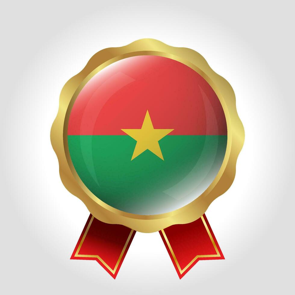 creativo burkina faso bandera etiqueta vector diseño