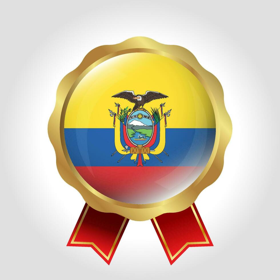 creativo Ecuador bandera etiqueta vector diseño