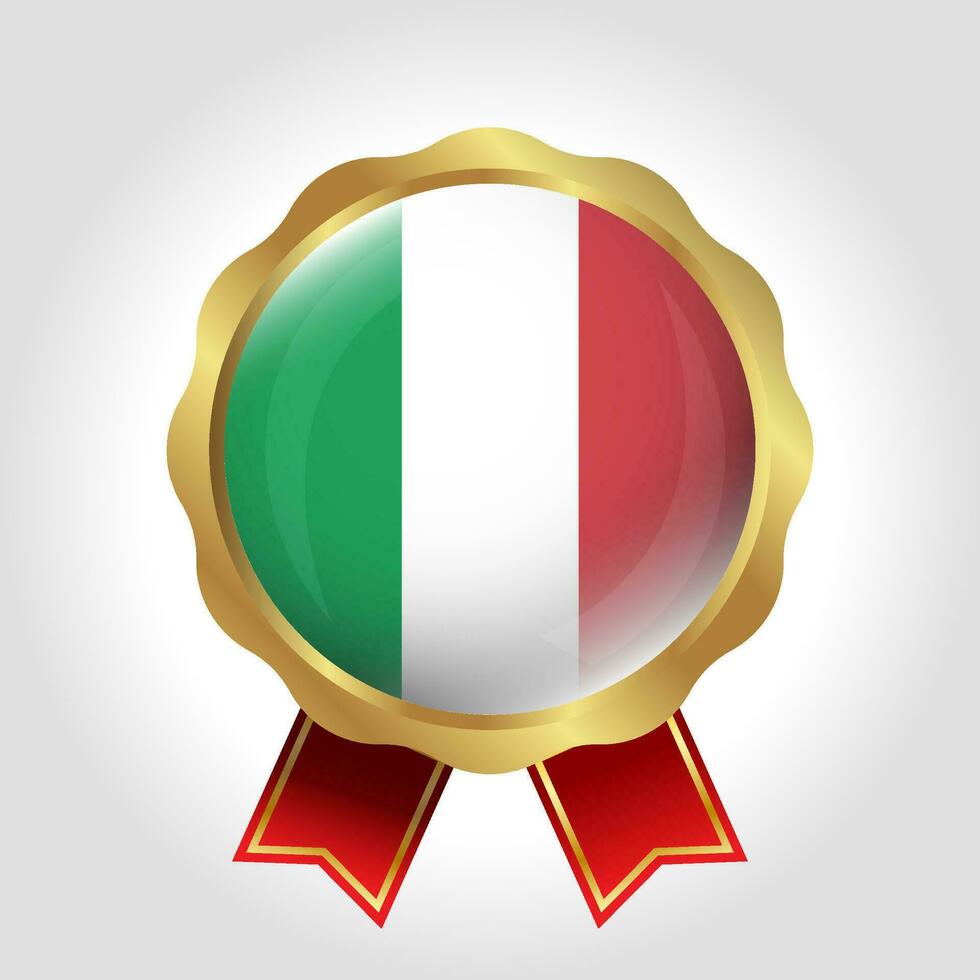 Creative Italy Flag Label Vector Design