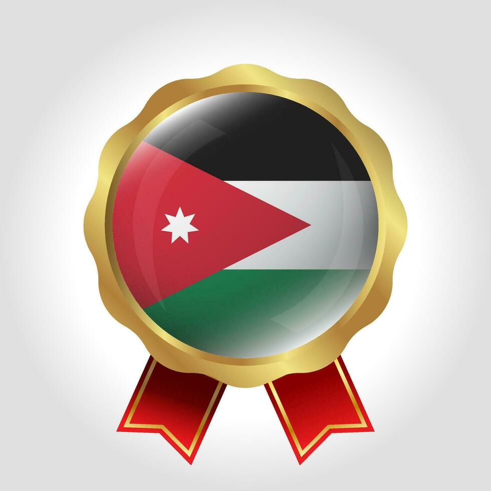 creativo Jordán bandera etiqueta vector diseño