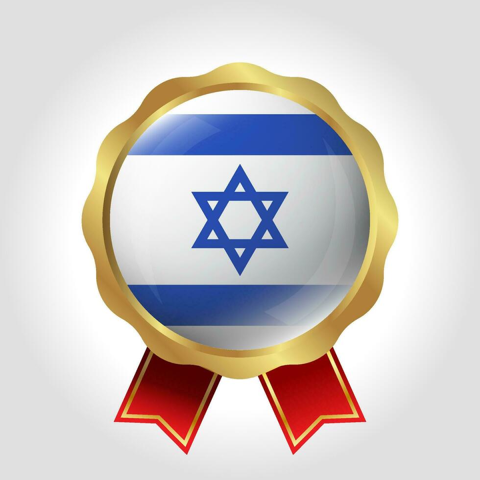 Creative Israel Flag Label Vector Design